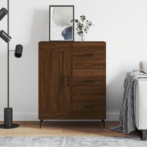 The Living Store Dressoir Bruineiken - Trendy - Opbergmeubels - 69.5 x 34 x 90 cm - Duurzaam hout
