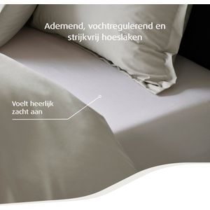 Home by TEMPUR® - Topper Hoeslaken - Wit - 180 x 200 x 9 cm - Egyptisch Katoen - Strijkvrij