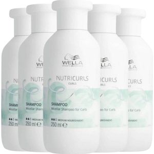 Wella Nutricurls Shampoo Waves 250ml - 5 Stuks - Voordeelverpakking