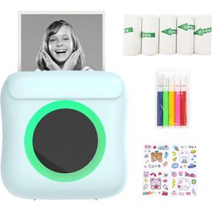 Draadloze Mini Thermische Printer - Mobiele Bluetooth Printer voor Foto's en Memo's - Inclusief Aquarelpotloden en Thermisch Papier