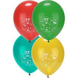 UNIQUE - 8 Emoji ballonnen - Decoratie > Decoratie beeldjes
