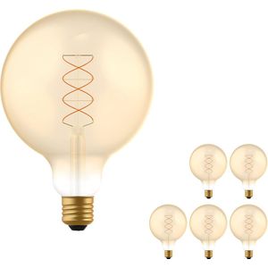 Proventa LED Filament lamp E27 - ⌀ 125 mm - Dimbaar - Warm wit - 6 pack Retro lampen