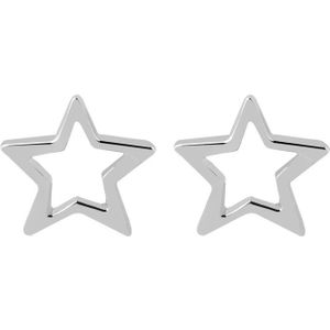 Zilver Open Ster Oorknopjes
