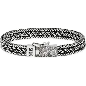 SILK Jewellery - Zilveren Armband - Mesh - 262.22 - Maat 22,0