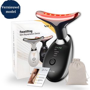 Novani Huidverjongingsapparaat - Facelift Apparaat - Huidverzorging - LED Technologie - Verminderen van Acne, Lijnen en Rimpels - LED Behandeling