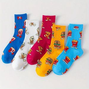 Fastfood sokken maat 34-40| Happy Socks | Grappige sokken | Patat sokken | Hamburger sokken | Popcorn sokken | IJs sokken | Pizza sokken | cadeautje voor kinderen | jongens en meisjes