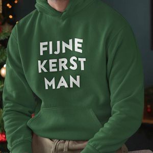 Foute Kerst Hoodie Groen Fijne Kerst Man M
