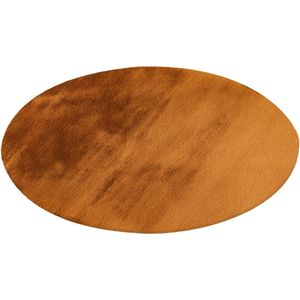 Lalee Heaven - Ronde Vloerkleed - Tapijt – Karpet - Hoogpolig - Superzacht -comfy Fluffy - rabbit fur- 200x200 cm Rond amber