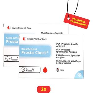 Swiss Point of Care - Prosta-Check (PSA) prostaat zelftest - 2x - Voordeelverpakking!