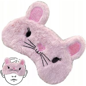 Roze Muis Slaapmasker voor Kinderen - Comfortabel en Ontspannend