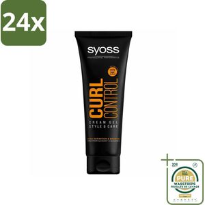 Syoss - Curl Control Cream - Gel - Styling & Definitie - 250 ml - Voordeelverpakking - 24 stuks - Krullen definiëren - Anti-pluis