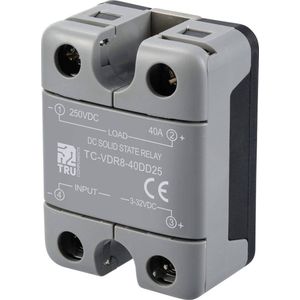 TRU COMPONENTS Halfgeleiderrelais TC-VDR8-40DD25 40 A Schakelspanning (max.): 250 V/DC DC-circuit 1 stuk(s)