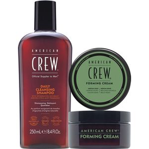 American Crew - Daily Shampoo & Forming Cream Set - 250ml en 85g - Haarcrème