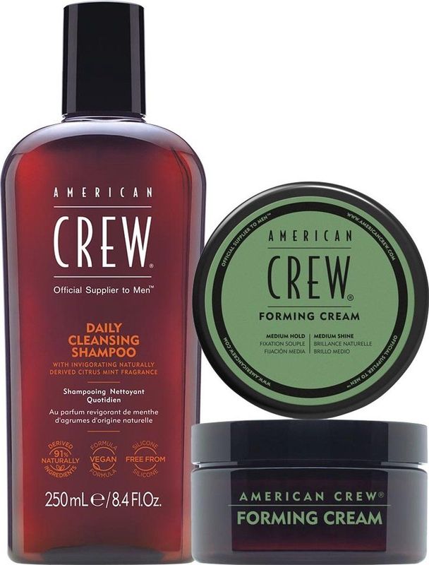 American Crew - Daily Shampoo & Forming Cream Set - 250ml en 85g - Haarcrème
