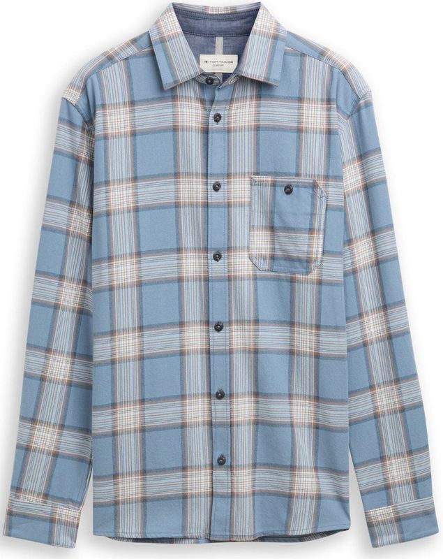 TOM TAILOR heren overhemd, 38916 - lichtblauw wit geruit, XL