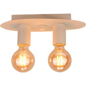 Chericoni Colorato Plafondlamp - 2 Lichts - Cream - Ijzer & Metaal - Italiaans Design - Nederlandse Fabrikant.