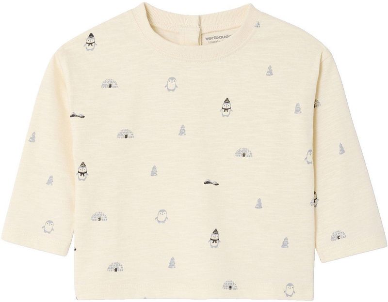 Vertbaudet - T-shirt - Lange Mouwen - Met Banquise Print