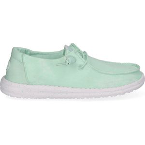 HEYDUDE - Wendy - Slip-On Platte Schoenen - Donkerblauw - Elastische Veters, Uitneembare Binnenzool