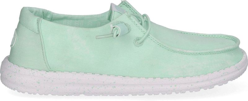 HEYDUDE - Wendy - Slip-On Platte Schoenen - Donkerblauw - Elastische Veters, Uitneembare Binnenzool