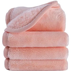 Premium Microvezel Fleece Doek voor Makeup Verwijderen - 4-pack - Hypoallergeen en Chemicaliënvrij - 20 x 20 cm