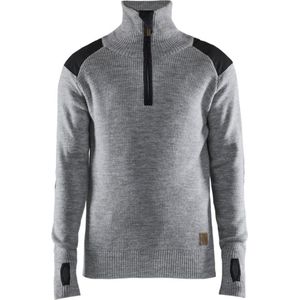 Blaklader Wollen sweater 4630-1071 - Grijs mêlee/Donkergrijs - XXL