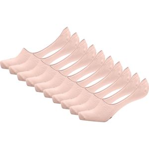 Hummel Basic Footies - Kousenvoetjes - 10 paar - Maat 32-35 - Roze - Katoen - Sokken Dames & Heren - Onzichtbare Sokken - Cadeau