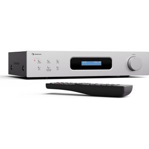 Auna Art22 amplifier DAB+ BT Hifi versterker - Bluetooth - DAB+/FM radio - 2 x 60 W - Wit en zilver metallic