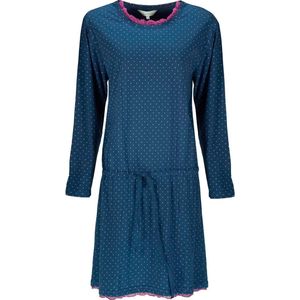 Tenderness Dames Nachthemd - Katoen - Diep Blauw - Maat S