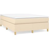 vidaXL-Boxspringframe-stof-crèmekleurig-140x200-cm