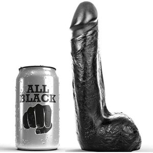 All Black Zwarte realistische dildo - 20 cm