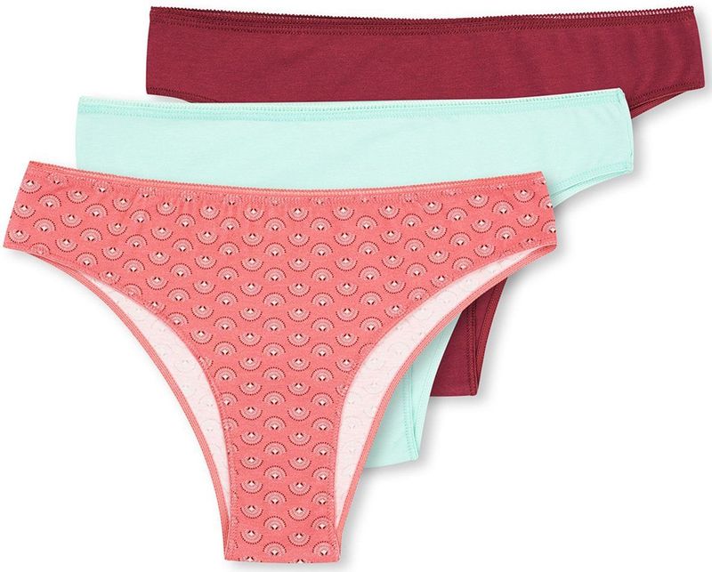 Dagi - Slip - Mintgroen - Framboos - Bordeaux - 3 Pack