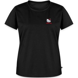 Hello Kitty Geborduurd Portret Premium T Shirt Dames