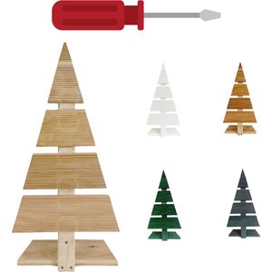 Floranica Kerstversiering Adventdecoratie - Houten Larikshout Kerstboom - Hoogte 59 cm - Niet geïmpregneerd