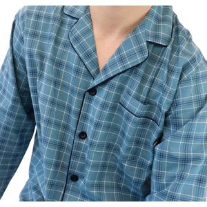 Paul Hopkins Heren Pyjama - Doorknoop - Licht Blauw - Maat S