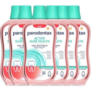 Parodontax Mondwater Active Gum Health Daily Mouthwash Gentle Fresh Mint 6 x 500 ml