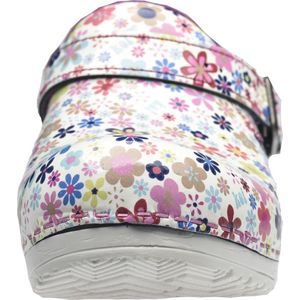 Sanita Damen Offener Clog Little Flower Pink Flower-39