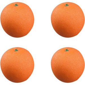 4 stuks kunstplant oranje fruitset voor decoratie