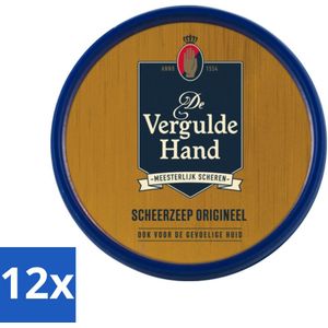 De Vergulde Hand - Orgineel - Scheerzeeptablet - 75 gr - Voordeelverpakking - 12 stuks