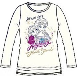 Disney Frozen longsleeve - Hand in Hand - Off White - maat 98/104 (4 jaar)