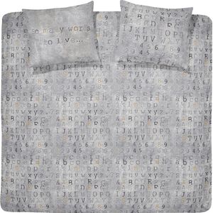 Damai Carve Dekbedovertrekset - Flanel - Lits-jumeaux - 260x200/220 cm - Grey