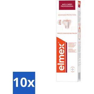 Elmex - Tandpasta - Anti Cariës Professional - Advanced Protection - 75 ml - Bulkverpakking - 10 stuks
