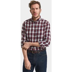 REG WINDBLOWN flanellen geruit shirt, rood, M