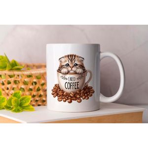 Mok Mocha Maven - Cats - Gift - Cadeau - CatLovers - Meow - KittyLove - Katten - Kattenliefhebbers - Katjesliefde - Prrrfect - Caffee