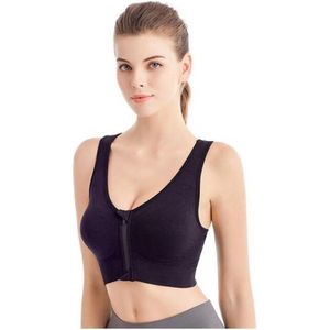 New Age Devi - Sportbeha met Voorsluiting - Sport BH - Verstelbaar - Zwart - L
