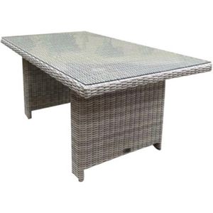 San Marino lounge-diningtafel 146x84,5x66,5 wit grijs