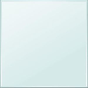 vidaXL - Tafelblad - Transparant - Gehakt Glas - 700x700 mm