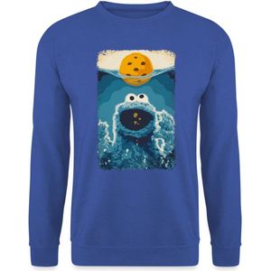 Sesamstraat Cookie Monster Haai Sweater Heren