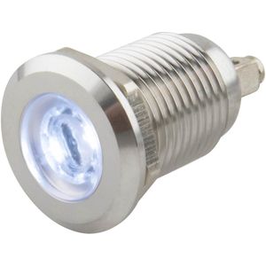 Led indicator | ø 12 mm. | 6-24 Volt DC/AC | Witte uitvoering