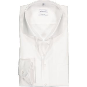Seidensticker regular fit overhemd - wit fijn Oxford - Strijkvrij - Boordmaat: 39