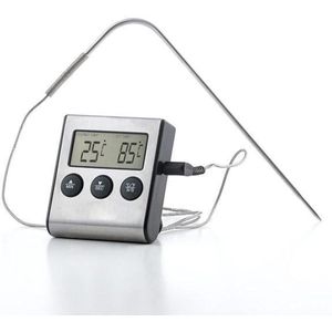 Excellent Houseware vleesthermometer - digitaal - 1m snoer met prikker - BBQ thermometer